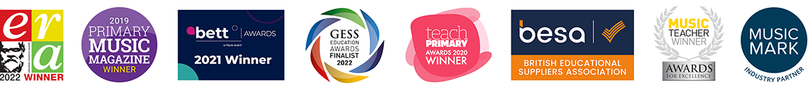 Awards and recognition for the Charanga music education platform and digital learning resources